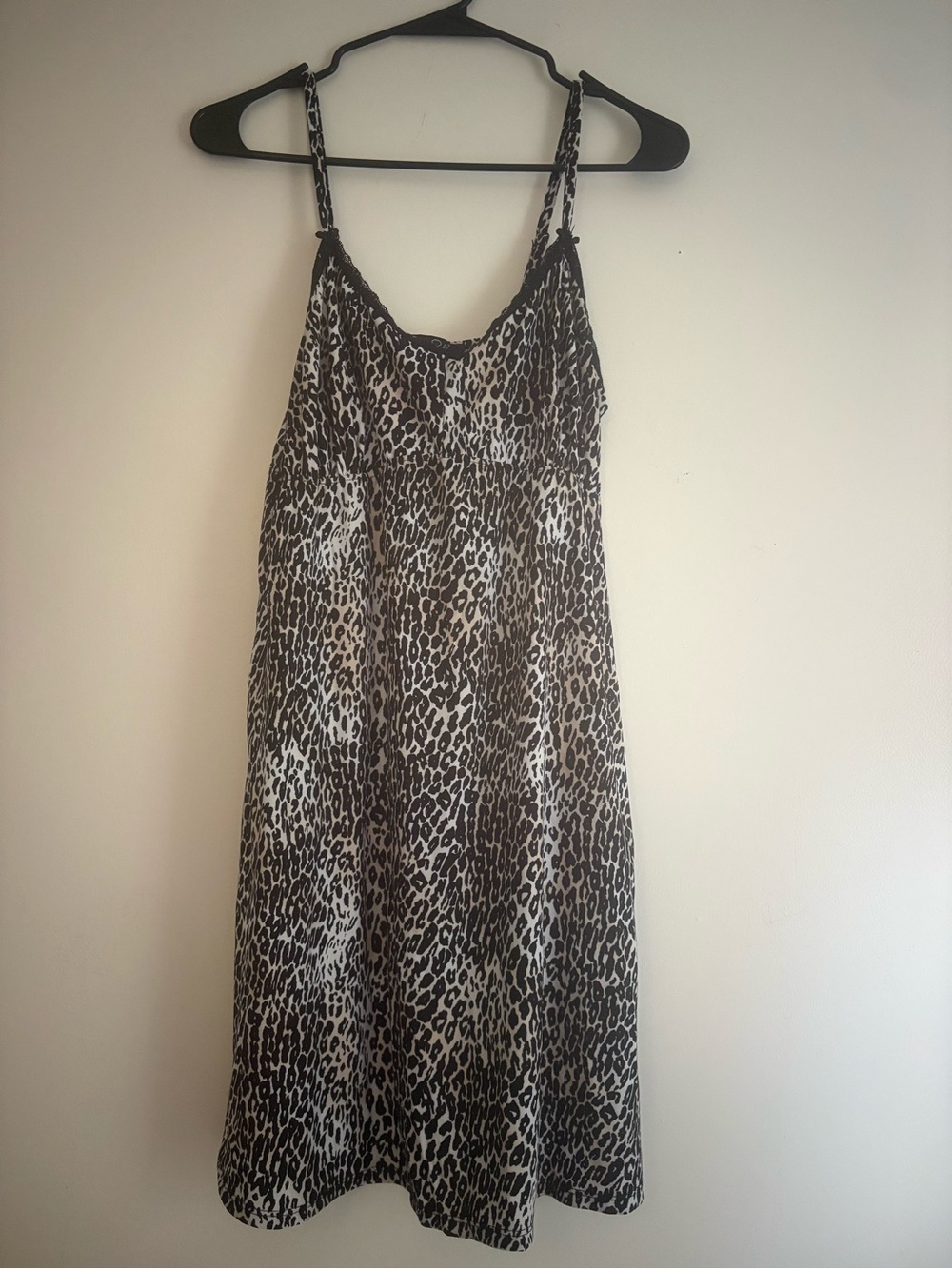 Rene Rofe Leopard Print Midi Slip Dress - Brown & Black